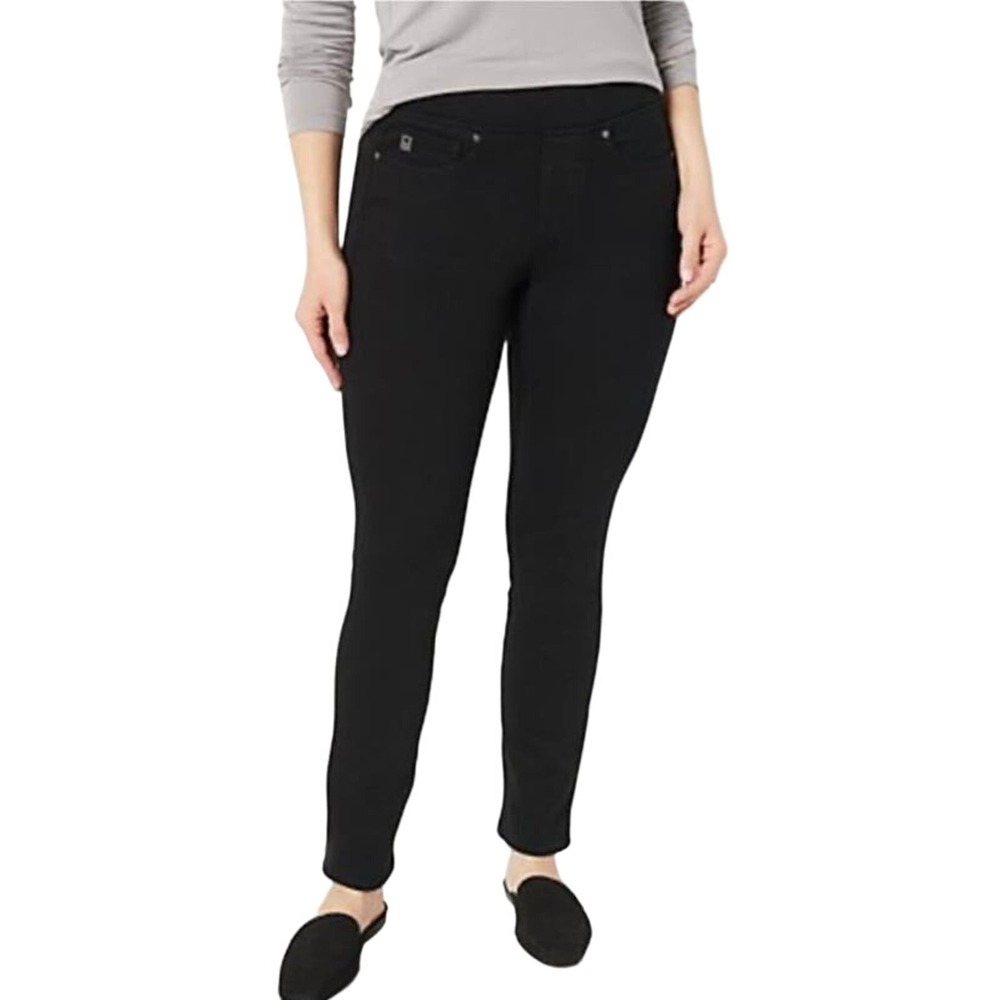 Kim Gravel Tall Flexibelle Belle Curve Slim-Leg Jeans BLACK NWOT SIZE 26WT
